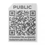 Physical Bitcoin Wallet - Keys Block Public QR Key
